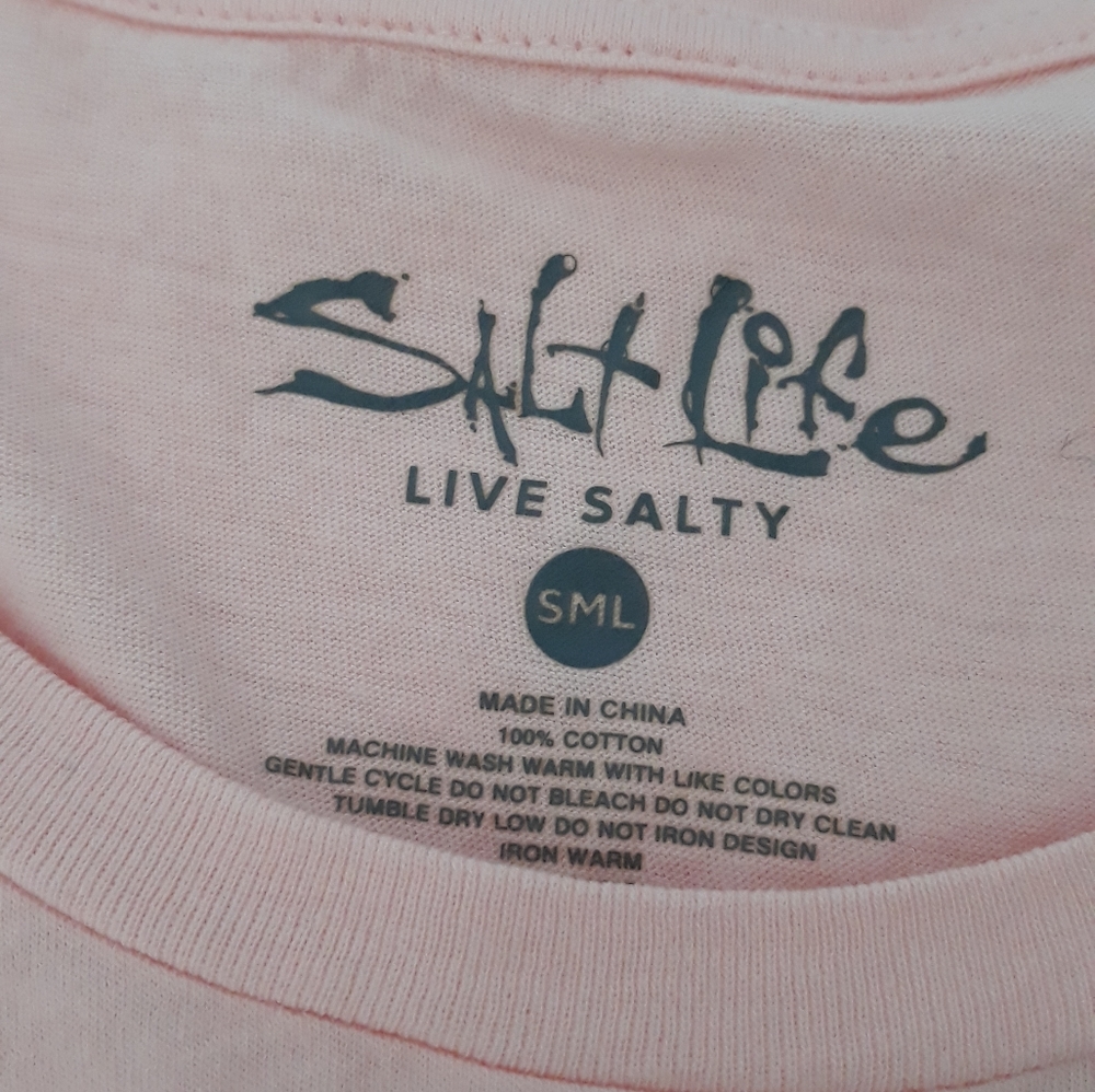 Salt Life " I Need A Saltcation" Pink Tshirt - Picture 4 of 6